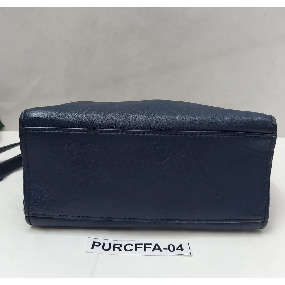 Michael Kors Blue Leather Zipper Closure Crossbody Bag